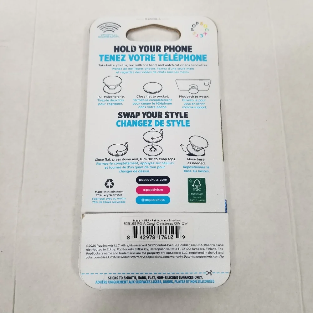 New Popsockets PopGrip A Corgi Christmas Phone Grip & Stand Swappable Top 803165